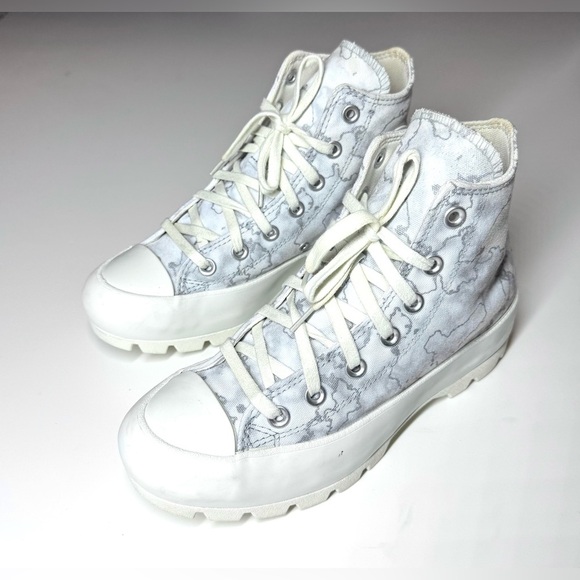 Converse Women’s Chuck Taylor All Star Lugged High Top Gray Platform Shoe Size-7 - Picture 5 of 9
